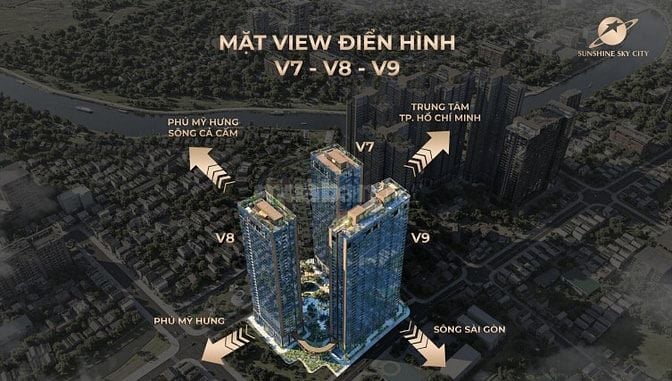 Căn hộ Q7 view sông,  Sunshine Sky City cao cấp Q7 liền kề Phú Mỹ Hưng
