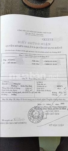 Bán nhà hẻm xe tải Đặng Lộ, Tân Bình, 65m2, DT 20tr/tháng, chỉ 5 tỷ 99