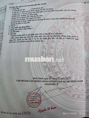 💥CHÍNH CHỦ BÁN GẤP 1150m2 ĐẤT VƯỜN BÌNH LỢI 💥