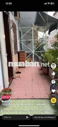 Bán chung cư , 612 Trần Hưng Đạo B 64 m2 ,  lầu 1 , giá 2,5 tỷ