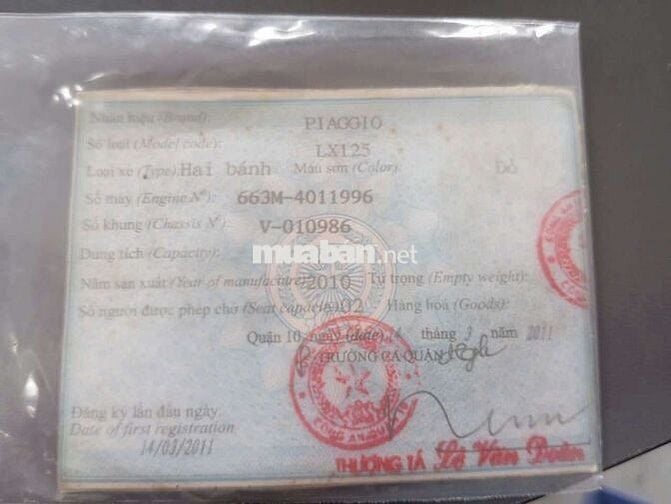 Cần bán Xe Vespa còn rin 8tr