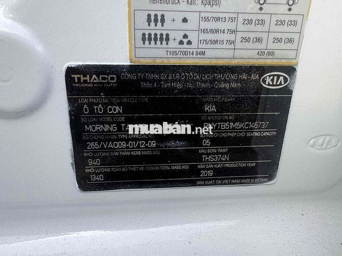 Kia Morning 2019 1.25MT