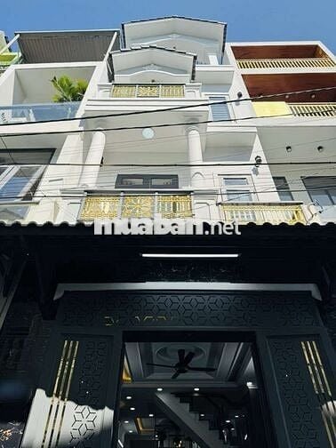 NHÀ ĐẸP 4 TẦNG – HẺM XH TRÁNH – 52m² – 6PN – KHU VIP LÊ THỊ RIÊNG, Q12