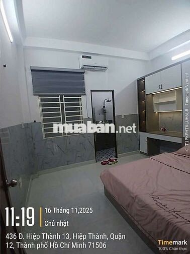 Nhà cần bán gấp hiệp thành 13 quận 12 DT 4x13 kết cầu 3 lầu 4pn4wc