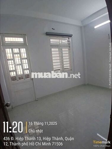 Nhà cần bán gấp hiệp thành 13 quận 12 DT 4x13 kết cầu 3 lầu 4pn4wc