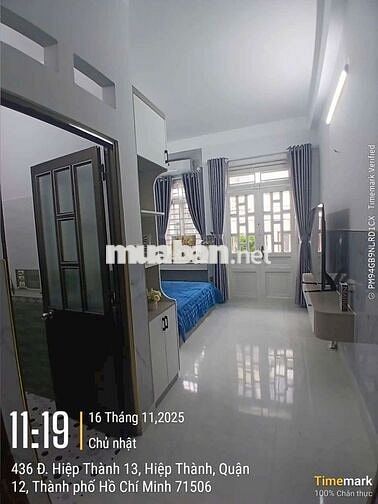 Nhà cần bán gấp hiệp thành 13 quận 12 DT 4x13 kết cầu 3 lầu 4pn4wc