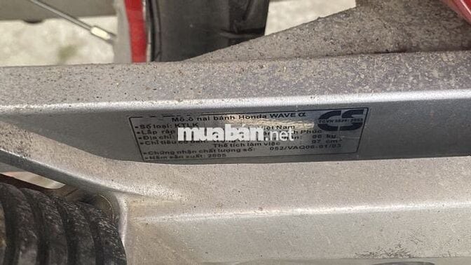 Bán xe wave đời 2006 biển số đẹp 1119+ màu sơn đỏ