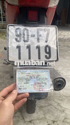 Bán xe wave đời 2006 biển số đẹp 1119+ màu sơn đỏ