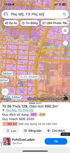 Mặt tiền 10x70, khu trung tâm Tp.Phú Mỹ,có nhà,kiot,phòng trọ