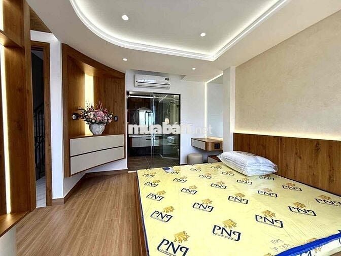 NGAY CV LÀNG HOA - LÊ VĂN THỌ - ĐS 19, SIÊU PHẨM 5 TẦNG, FULL NỘI THẤT