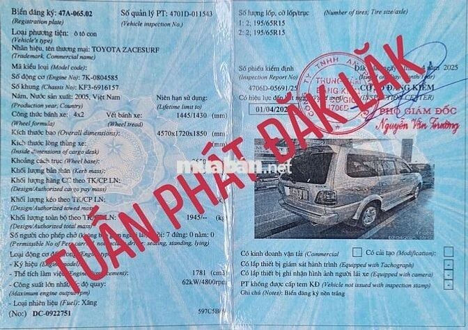 Toyota Zace Surf 2005 1 chủ mua mới gốc 47 xe đẹp