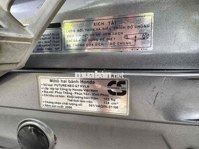 FUTURE NEO GT 2006 SƯỜN XÁm BS 65F1 Chính Chủ
