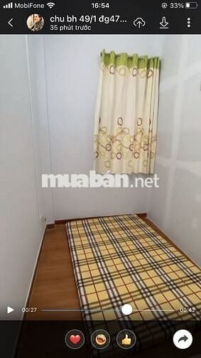 Cho thuê2 p trọ đẹp,DT:30m2 giá 3,7tr,DT:30m2 giá,5tr/thg ,lầu,HBC,TĐ