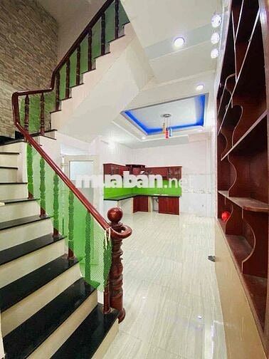 Nhà Đẹp 4x14m 3Lầu (4PN 5WC) Hẻm 6m. Khu Đồng Bộ Lê Văn Quới