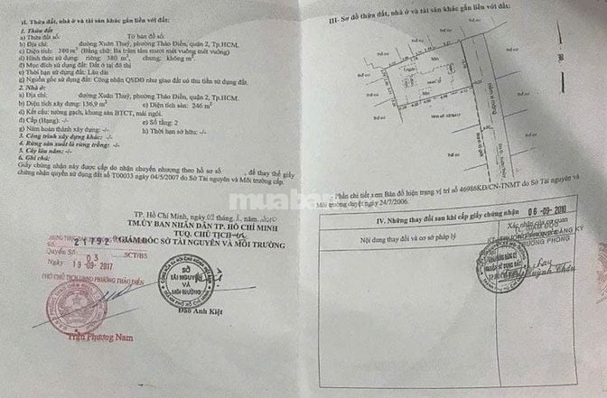 Bán villa Xuân Thủy Quận 2 – diện tích 380m², Hồ Bơi, khu compound