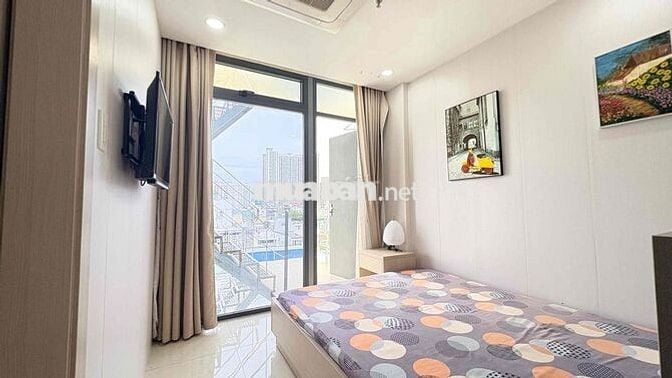 CHDV 1PN BALCONY FULL NỘI THẤT CAO CẤP VIEW THÀNH PHỐ TRẦN HƯNG ĐẠO Q1