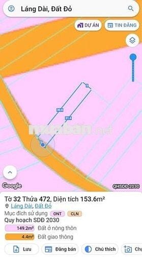 Ngân hàng thanh lý đất thổ cư, Đường xe hơi tại Láng Dài, BRVT