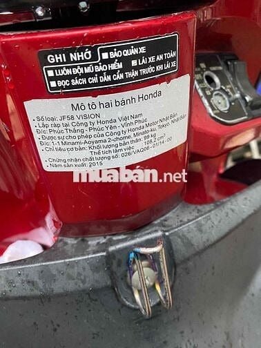 khách gần nhà nhờ đăng bán hộ xe vision 2015