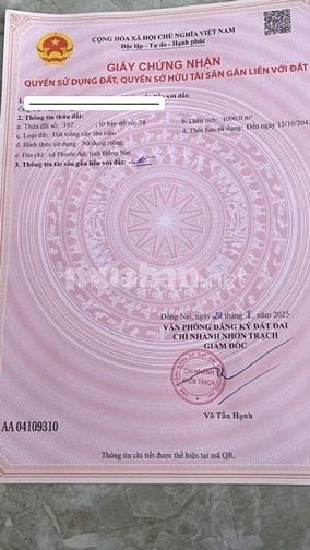 Host Cần Ra Đi Siêu Phẩm 1000m2 Tại Phước An , Nhơn Trạch