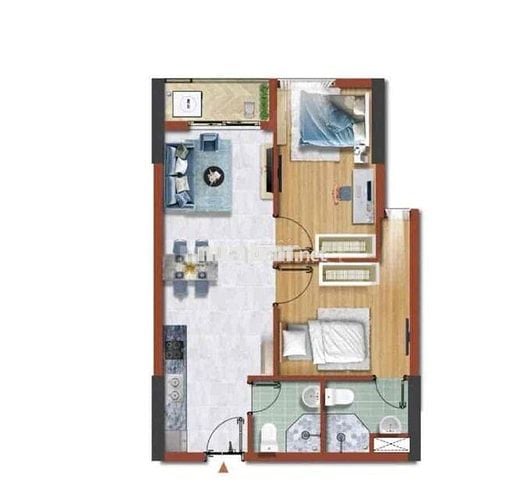 Bán căn hộ 2PN-2WC view Landmark gần chợ Bình Chánh