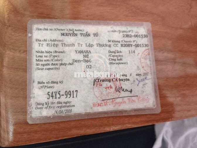Yamaha Mio thái máy móc zin biển TP