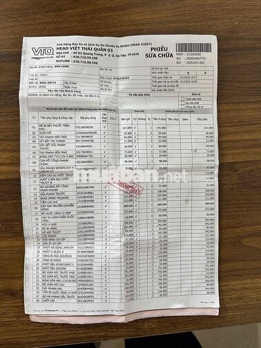 honda vison pb đặc biệt bstp 9 chủ khoá smkey