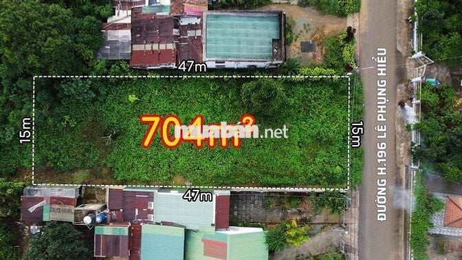 Đất Bảo Lộc 704m2 - 15mx47m - Thổ cư 158m đường nhựa lớn 2 oto né nhau