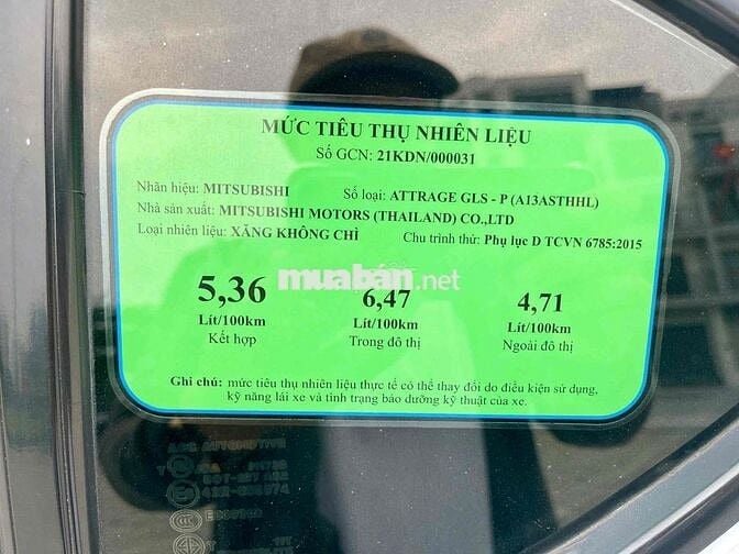 Mitsubishi Attrage 2021 1.2L CVT Premium - 82000 k