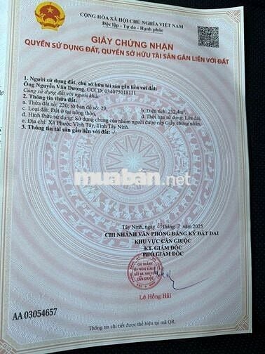 500 m2 đất thổ cư - mặt tiền đường lớn - cạnh dự án Vinhomes