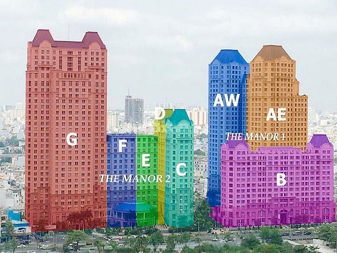 Căn hộ bán tại The Manor Bình Thạnh tầng thấp gồm 3 phòng ngủ 135m2