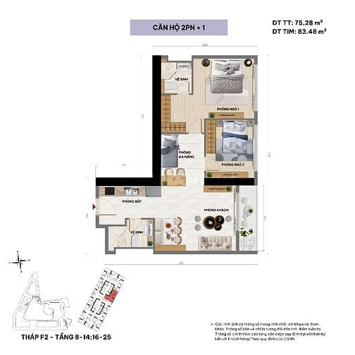 Căn hộ 4PN Dự án Feliza Suites