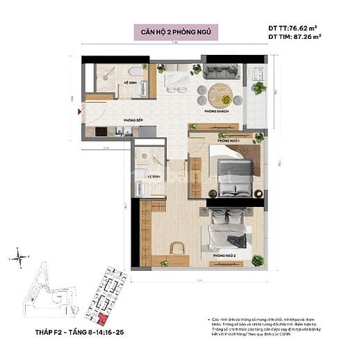 Căn hộ 4PN Dự án Feliza Suites