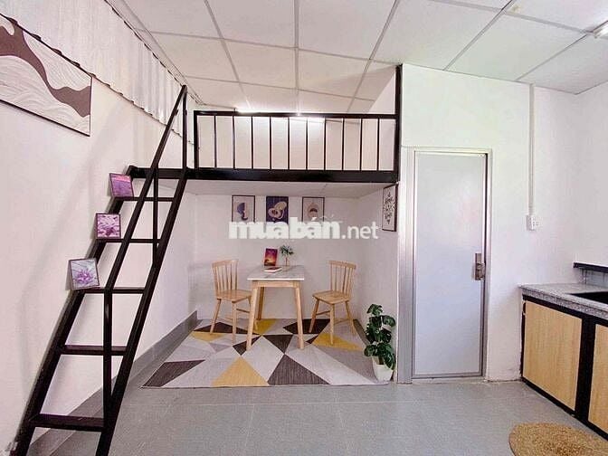 Cho thuê phòng duplex full nội thất cửa sổ trời