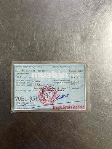 BLADE 2017 BS 70 HỖ TRỢ GÓP OĐ CÓ GL ĐỖI XE