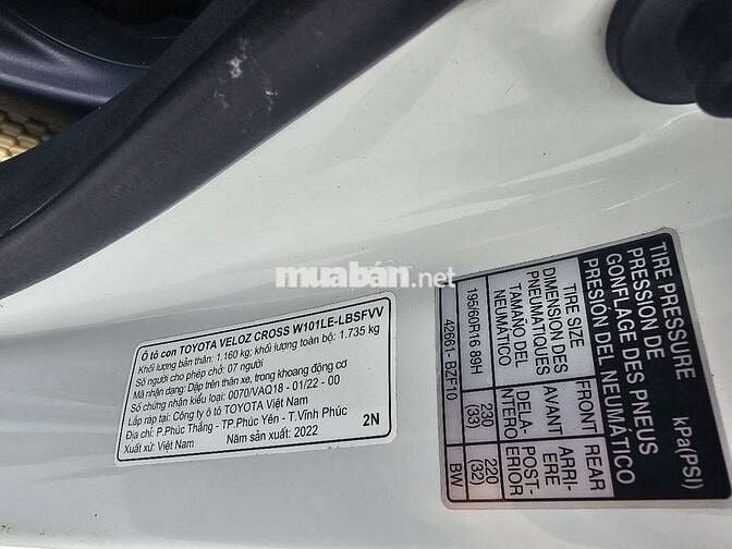 VELOZ CROSS CVT SX 2022 AT 72000KM BẢO HÀNH 1 NĂM