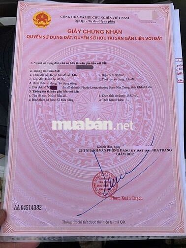 BÁN NHÀ GIÁ ĐẦU TƯ CÓ SỔ HỒNG TẠI KĐT PHƯỚC LONG A