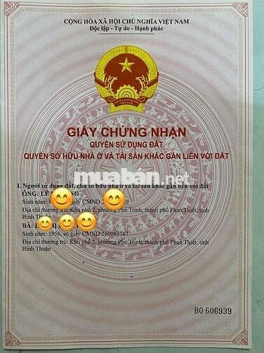Bán nhà mặt tiền đường Cao Hành Phan Thiết