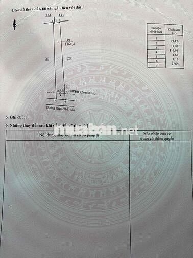 1364m2 Đường Phạm Thế Hiển P.Chơn Thành Bình Phước