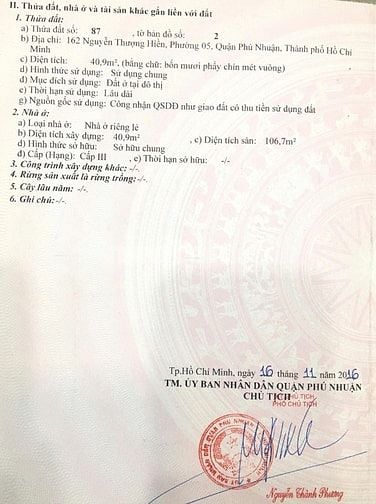 Bán nhà mặt tiền Nguyễn Thượng Hiền, Phú Nhuận 3 tầng. Giá 10.5 tỷ