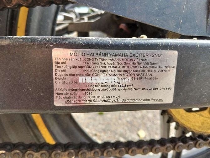 Yamaha Exciter 150 2016 Rằn ri 106127 km