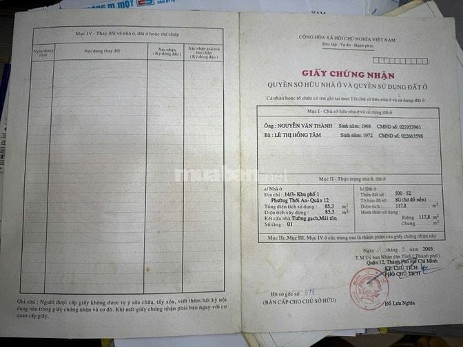 Bán nhà mặt tiền TA04 vào 200m, đối diện siêu thị Mega Market Quận 12