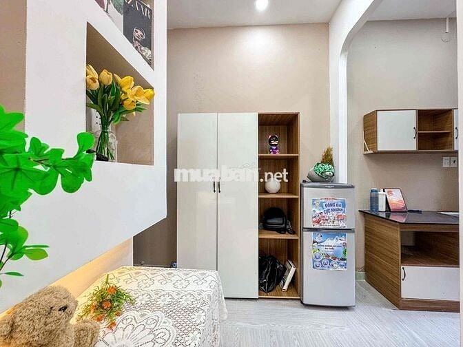 CĂN HỘ 1 PHÒNG NGỦ BAN CÔNG FULL NỘI THẤT CAO CẤP LUỸ BÁN BÍCH