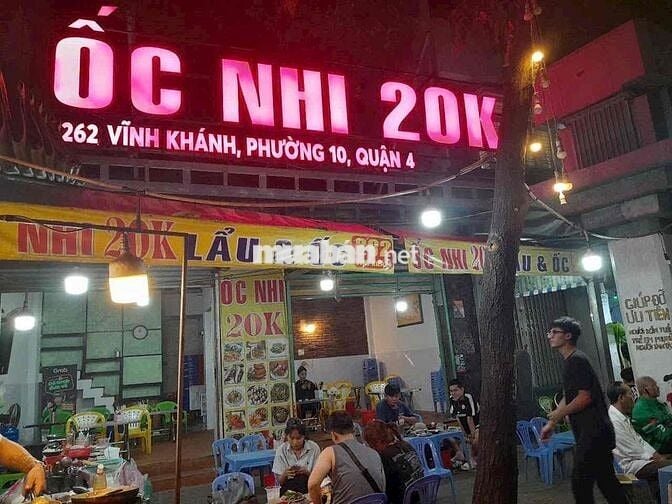 cho thuê 3tr buổi sáng mặt tiền vĩnh khánh khu dân cư đông đúc
