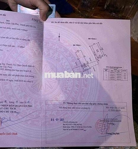 Nhà 1/Sẹc đường Tây Thạnh - Q. Tân Phú. Hẻm xe máy.