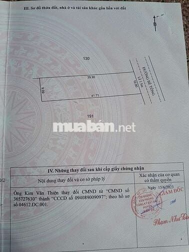 Đất nền thổ cư đô thị mặt tiền lộ bê tông trần đề,thành phố cần thơ