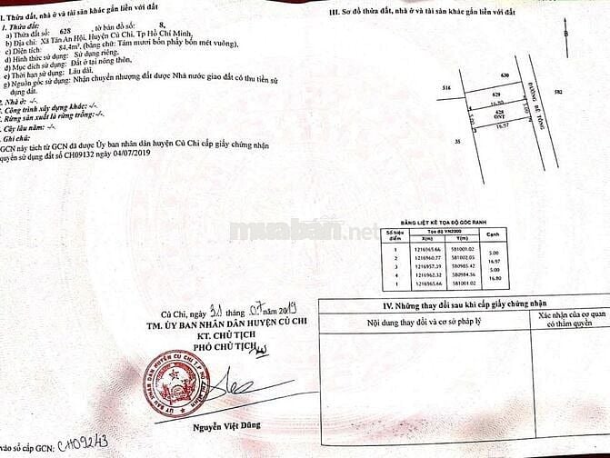 Đất dân hiện hữu xã Tân An Hội Củ Chi, Sổ hồng riêng 5x16=80m2, 990tr