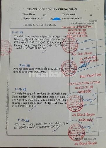 Bán nhà vườn Ng Thị Chì, xã An Nhơn Tây, Củ Chi nay là xã An Nhơn Tây