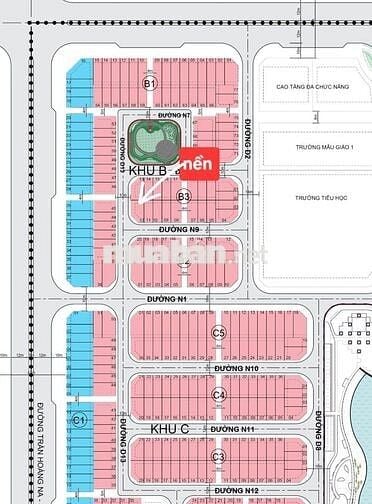 Nền góc thổ cư gần công viên Nam Long 2, Cái Răng, Cần Thơ