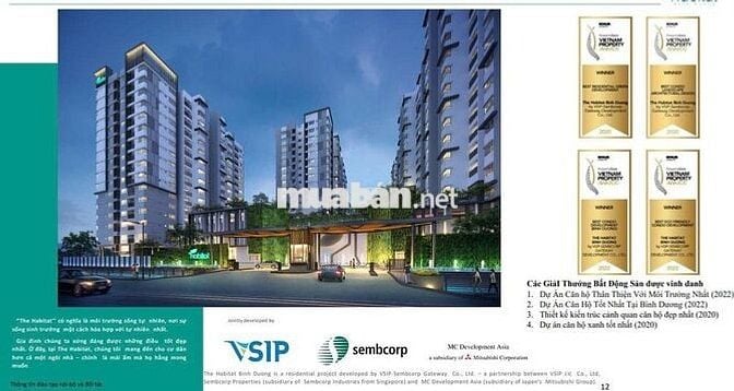 THE HABITAT, CĂN HỘ 2PN2WC 67M2 NGAY AEONMALL  CHỈ TỪ 2 TỶ 4 ***