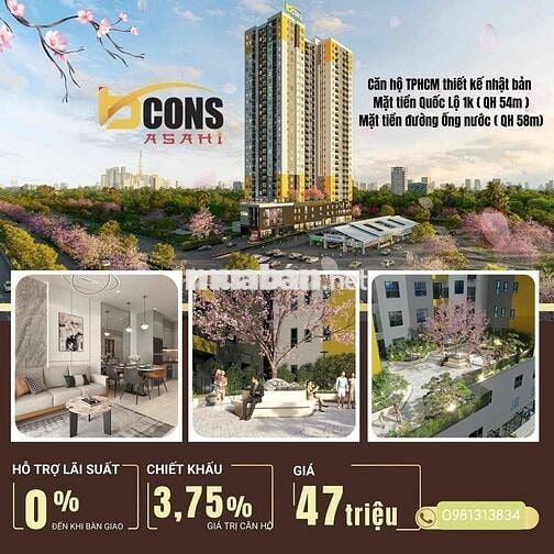 Bán nhanh Bcons Asahi thanh toán từ 15% CĐT hỗ trợ góc lãi đến khi th